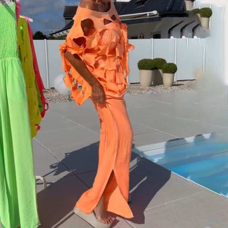 🔥 Cutout-Top & Bandeau-Jumpsuit-Set – Aushöhlen der Herzmaschine × Bandeau würzig