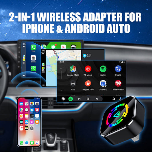 🎁Begrüßen Sie Weihnachten mit 50 % Rabatt💥🔥2-in-1-Funkadapter für iPhone und Android Auto