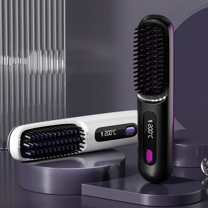 ✨Letzter Tag Sonderpreis €29.99!!💥Kabelloser Keramik-Heiz-Haarglättungskamm💇‍♀️