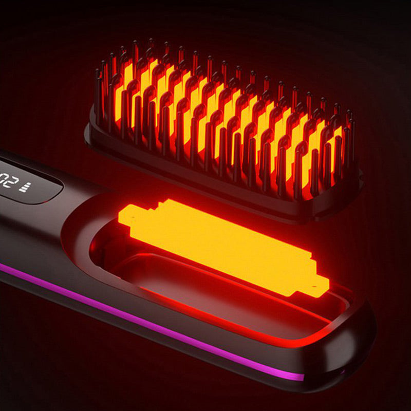 ✨Letzter Tag Sonderpreis €29.99!!💥Kabelloser Keramik-Heiz-Haarglättungskamm💇‍♀️