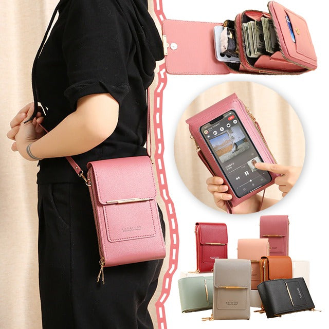 LETZTER TAG AKTION-KAUF 1 ERHALTE 1 GRATIS✨Touchscreen-Messengertasche für Damen – Handy-Ladefach, Diebstahlsicher & Wasserdicht ✨