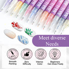 🎁Heißer Verkauf – 50 % Rabatt!✨ 12 Farben Nagelkunst-Stifte-Set für kreative Designs 💅🎨