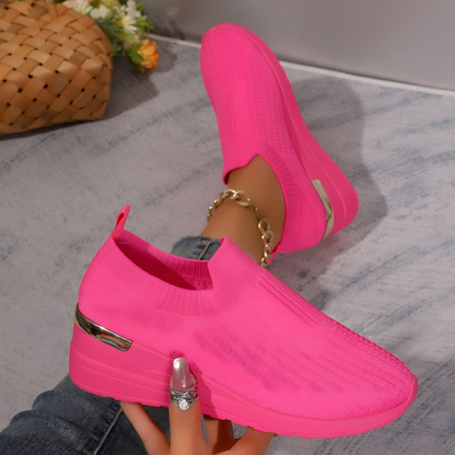 Atmungsaktive, bequeme Damen-Mesh-Slipper mit dicker Sohle