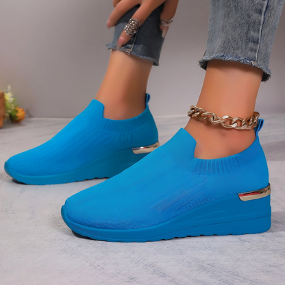 Atmungsaktive, bequeme Damen-Mesh-Slipper mit dicker Sohle