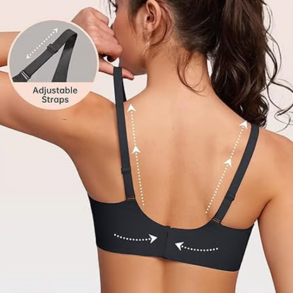 🍁Letzter Tag: 50% Rabatt✨Nahtloser Push-up-BH mit tiefem V-Ausschnitt und ohne Bügel