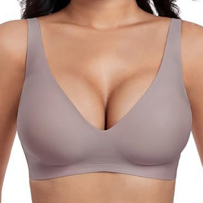 🍁Letzter Tag: 50% Rabatt✨Nahtloser Push-up-BH mit tiefem V-Ausschnitt und ohne Bügel