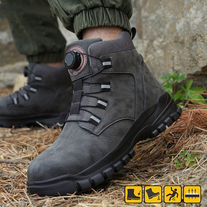 🔥Versandkostenfrei - Rutschfeste, leichte Sicherheitsstiefel der Klasse S3 für Unisex, ✅👍 mit stoßfesten Spikes, Anti-Smash- und Anti-Kompressions-Funktion