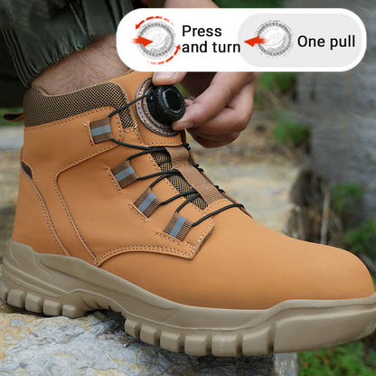 🔥Versandkostenfrei - Rutschfeste, leichte Sicherheitsstiefel der Klasse S3 für Unisex, ✅👍 mit stoßfesten Spikes, Anti-Smash- und Anti-Kompressions-Funktion