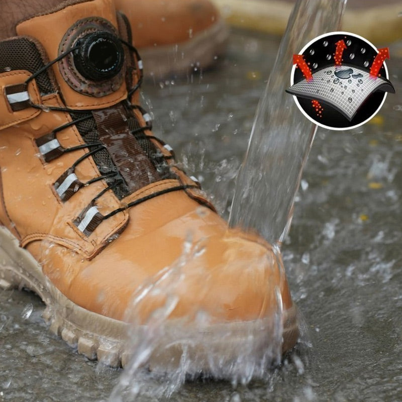 🔥Versandkostenfrei - Rutschfeste, leichte Sicherheitsstiefel der Klasse S3 für Unisex, ✅👍 mit stoßfesten Spikes, Anti-Smash- und Anti-Kompressions-Funktion