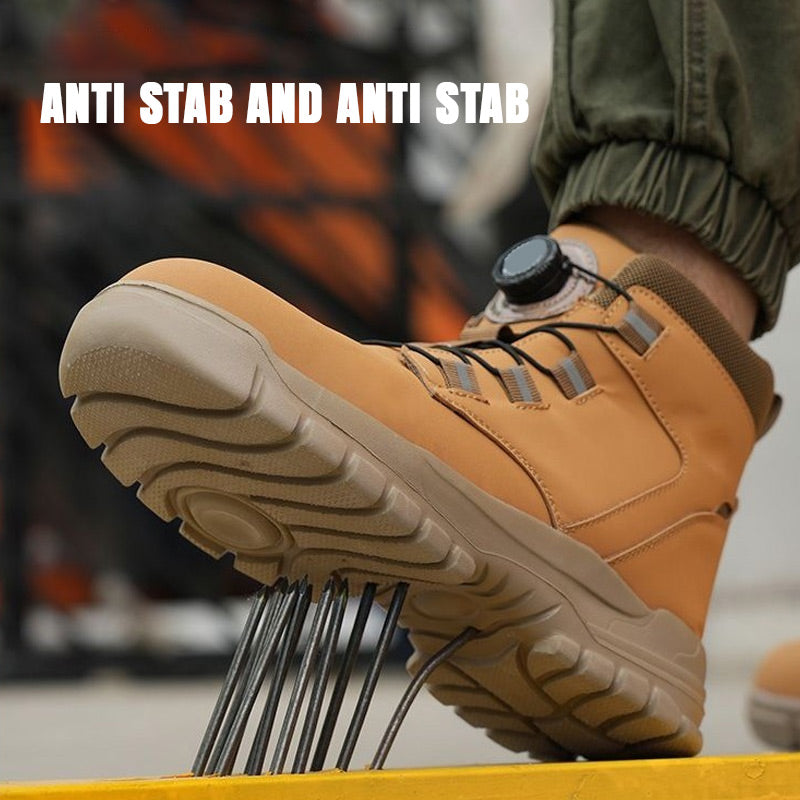 🔥Versandkostenfrei - Rutschfeste, leichte Sicherheitsstiefel der Klasse S3 für Unisex, ✅👍 mit stoßfesten Spikes, Anti-Smash- und Anti-Kompressions-Funktion