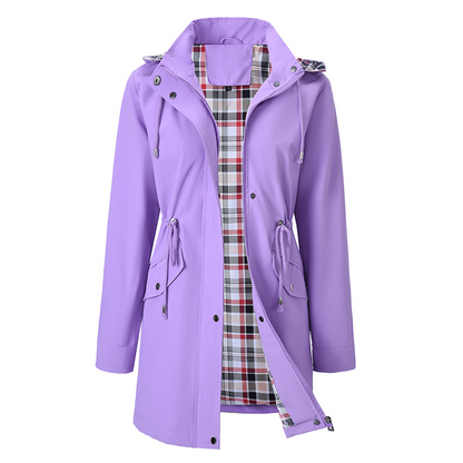 🌧️👗✨ Wasserdichte lange Trenchcoats mit Kapuze für Damen