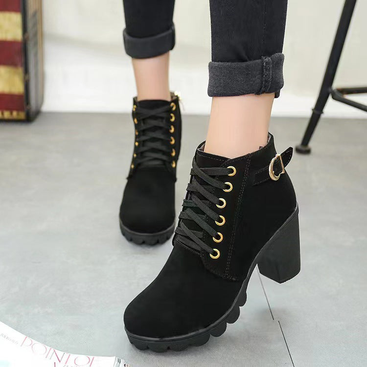 👢🦵Damenstiefel mit klobigem Absatz💖💖Kaufen 2 kostenloser Versand