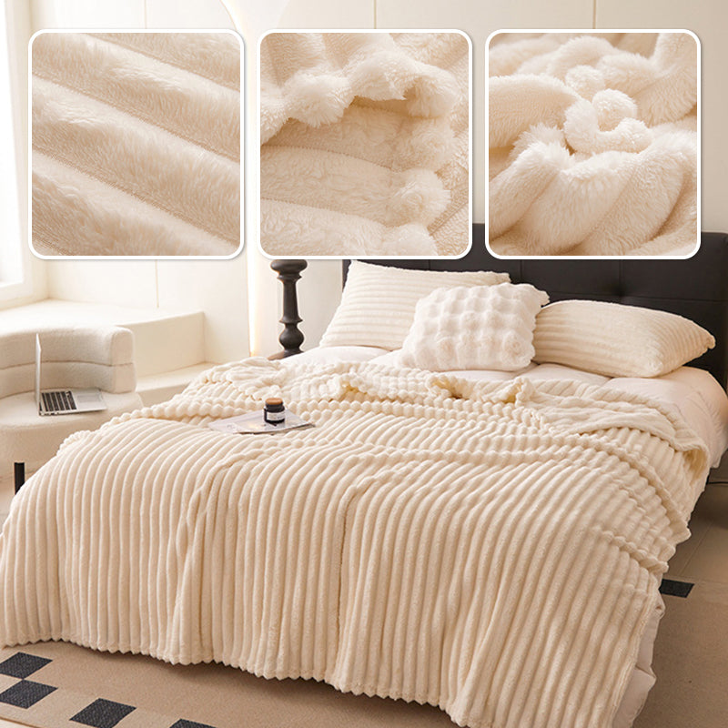 💜 LETZTER TAG DER AKTION – 50 % RABATT 💜Superweiche Fell-Rippfleece-Decke⛄🔥