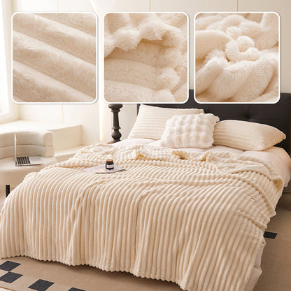 💜 LETZTER TAG DER AKTION – 50 % RABATT 💜Superweiche Fell-Rippfleece-Decke⛄🔥
