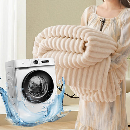 💜 LETZTER TAG DER AKTION – 50 % RABATT 💜Superweiche Fell-Rippfleece-Decke⛄🔥