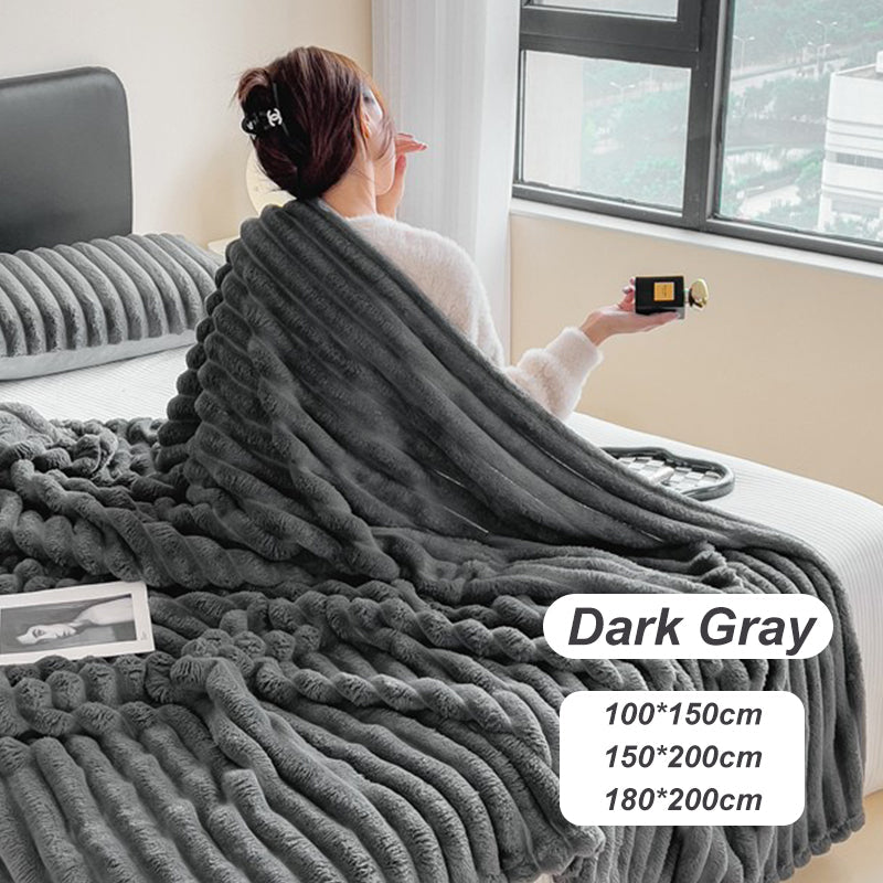 💜 LETZTER TAG DER AKTION – 50 % RABATT 💜Superweiche Fell-Rippfleece-Decke⛄🔥