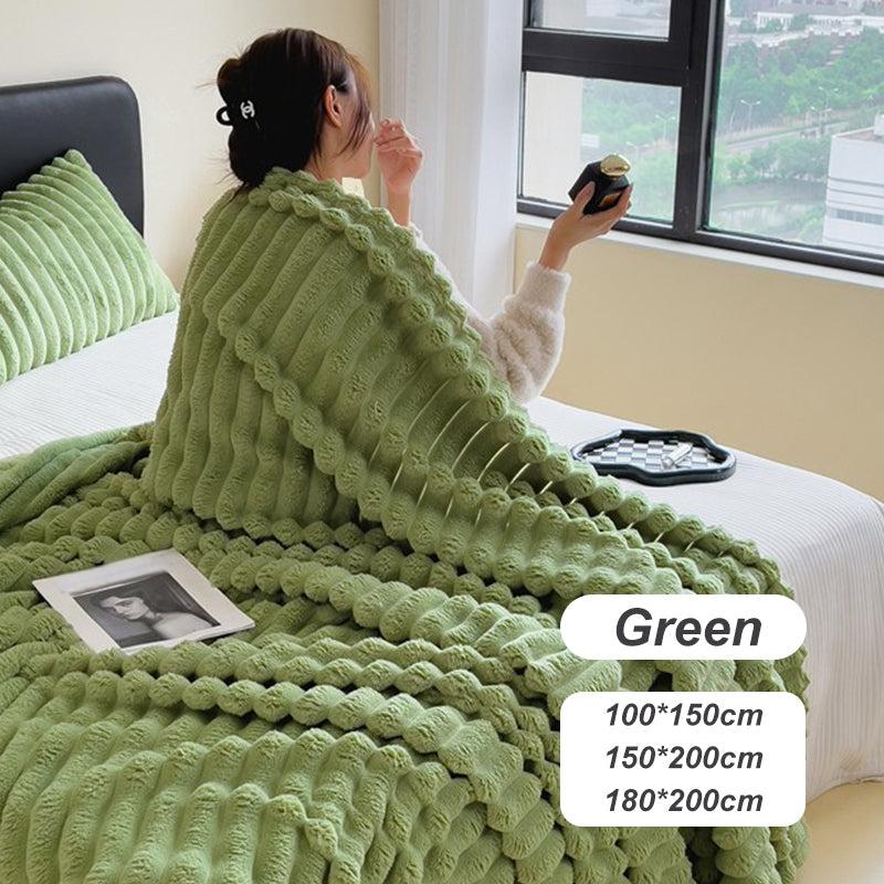 💜 LETZTER TAG DER AKTION – 50 % RABATT 💜Superweiche Fell-Rippfleece-Decke⛄🔥