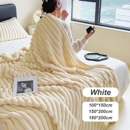 💜 LETZTER TAG DER AKTION – 50 % RABATT 💜Superweiche Fell-Rippfleece-Decke⛄🔥
