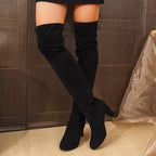 💗LETZTER TAG AKTION - 62% RABATT💗Elegante Overknee-Stiefel aus Kunstwildleder