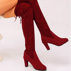💗LETZTER TAG AKTION - 62% RABATT💗Elegante Overknee-Stiefel aus Kunstwildleder