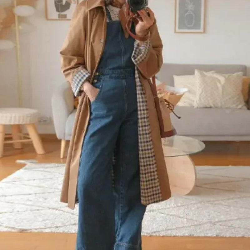 💗LETZTER TAG AKTION - 60% RABATT💗Einreihiger Trenchcoat mit Hemdkragen für Damen