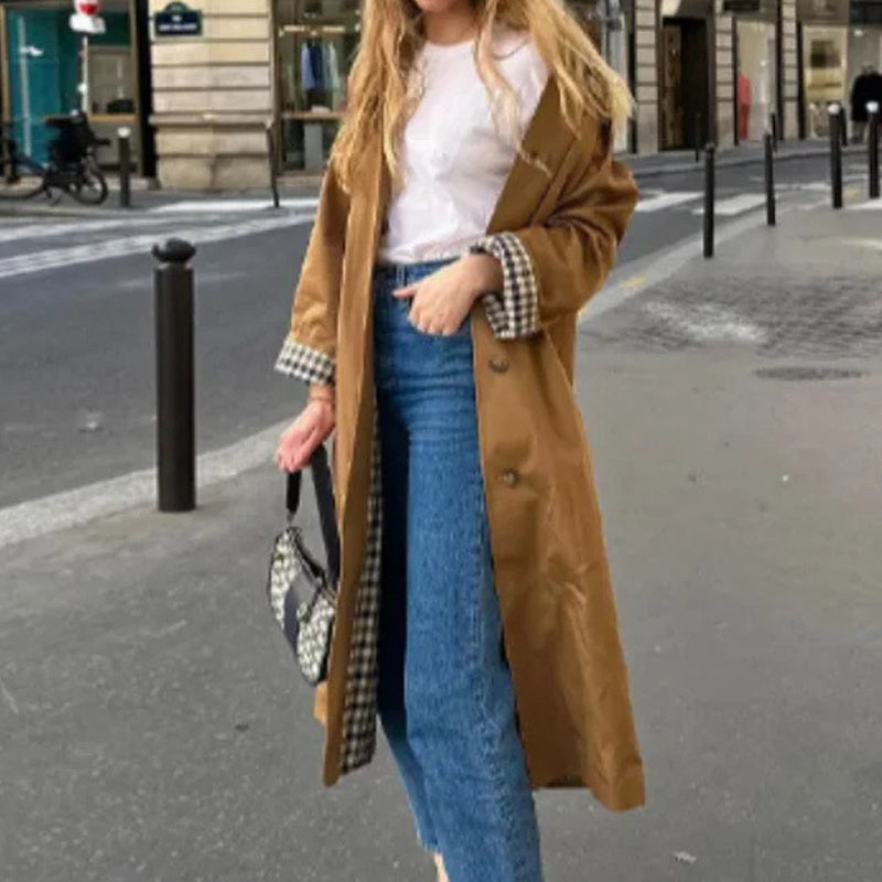 💗LETZTER TAG AKTION - 60% RABATT💗Einreihiger Trenchcoat mit Hemdkragen für Damen
