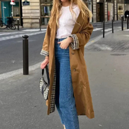 💗LETZTER TAG AKTION - 60% RABATT💗Einreihiger Trenchcoat mit Hemdkragen für Damen
