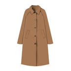 💗LETZTER TAG AKTION - 60% RABATT💗Einreihiger Trenchcoat mit Hemdkragen für Damen
