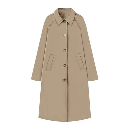 💗LETZTER TAG AKTION - 60% RABATT💗Einreihiger Trenchcoat mit Hemdkragen für Damen