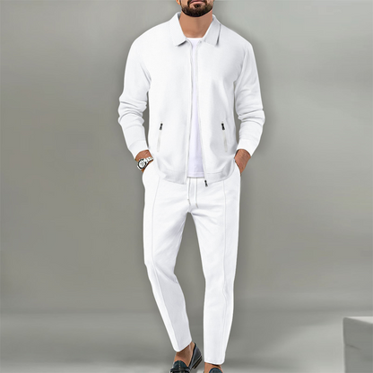 🔥Letzter Tag 50% Rabatt🎁Herren stilvolles 2-teiliges Set: Jacke mit Hemdkragen und Jogginghose