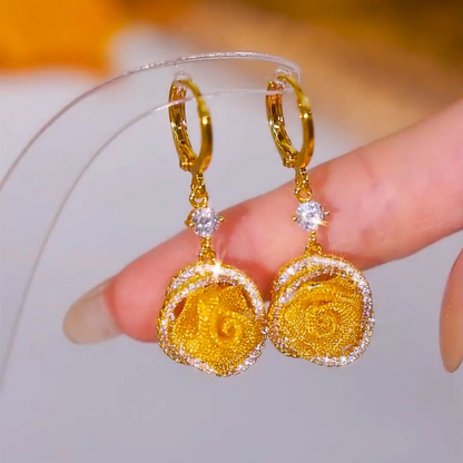 LETZTER TAG AKTION - 50% RABATT💗Elegante Mesh-Ohrringe mit Rosenmotiv