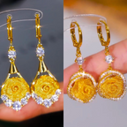 LETZTER TAG AKTION - 50% RABATT💗Elegante Mesh-Ohrringe mit Rosenmotiv
