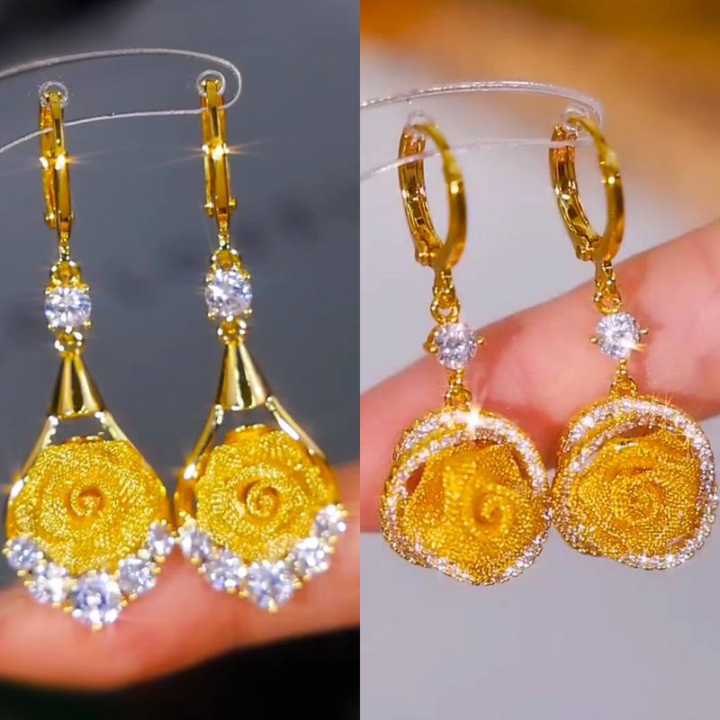LETZTER TAG AKTION - 50% RABATT💗Elegante Mesh-Ohrringe mit Rosenmotiv