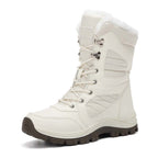 Warme, knöchelhohe Schneestiefel zum Schnüren für Damen