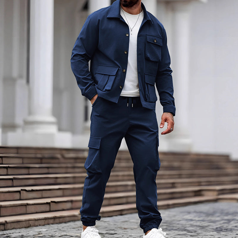 Herren-Retro-Zweiteiler (Jacke und Cargohose)