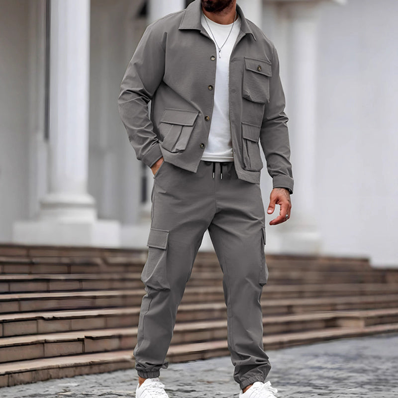 Herren-Retro-Zweiteiler (Jacke und Cargohose)