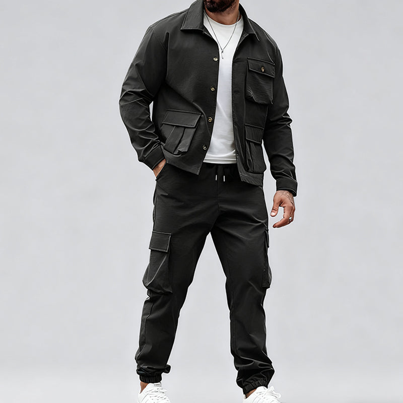 Herren-Retro-Zweiteiler (Jacke und Cargohose)