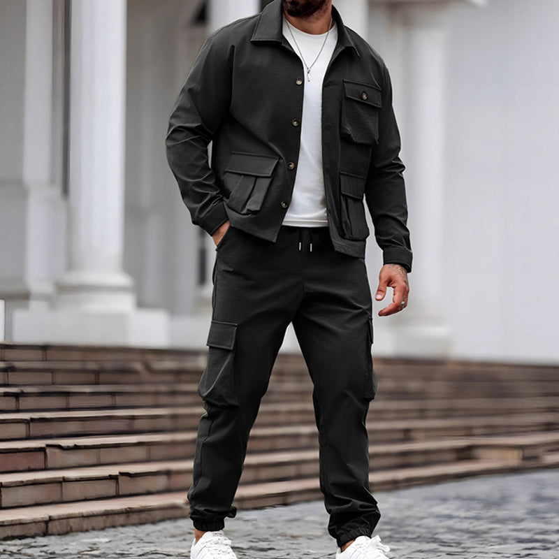 Herren-Retro-Zweiteiler (Jacke und Cargohose)
