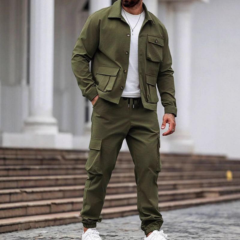 Herren-Retro-Zweiteiler (Jacke und Cargohose)