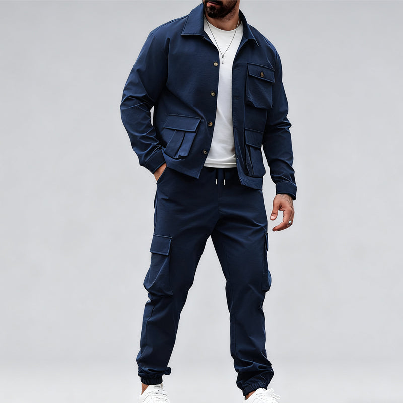 Herren-Retro-Zweiteiler (Jacke und Cargohose)