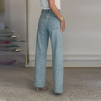 ✨2025 Bestseller - 50% Rabatt✨👗 Gerade Jeans mit Zubehör🔥Kostenloser Versand