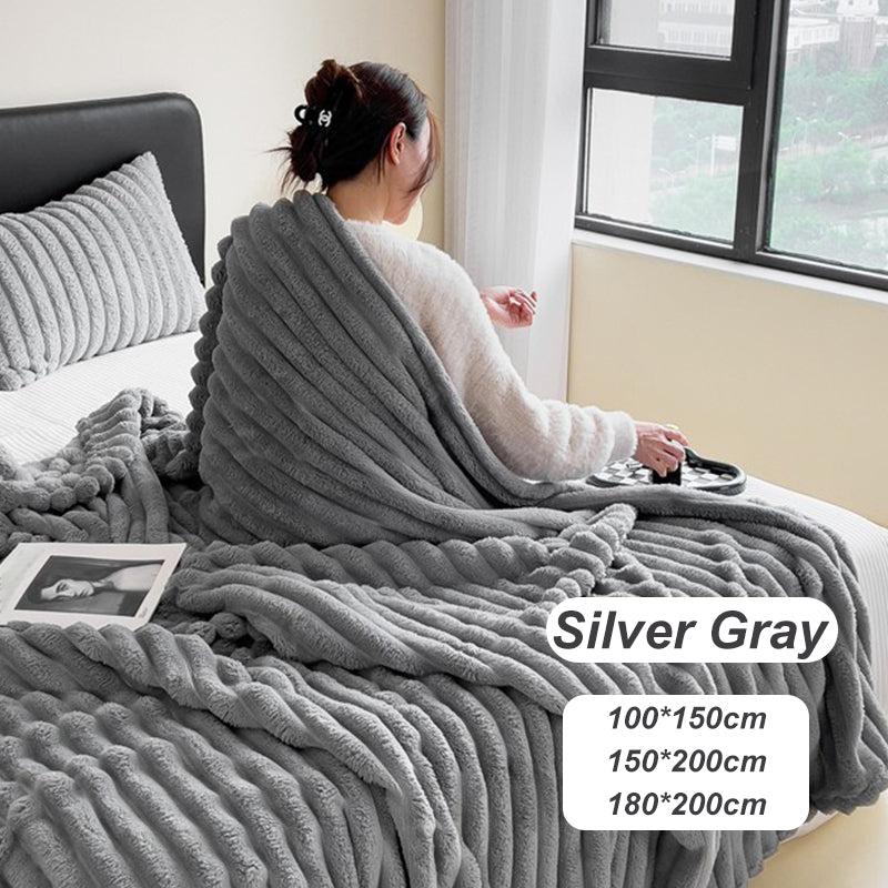 💜 LETZTER TAG DER AKTION – 50 % RABATT 💜Superweiche Fell-Rippfleece-Decke⛄🔥