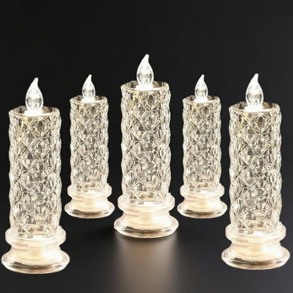 🔥Letzter Tag 50% Rabatt🎁Set mit 4 LED-Kristallkerzenleuchtern