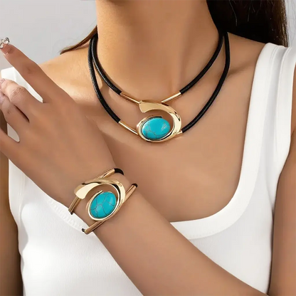 Vintage Boho Halskette & Armband Set