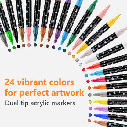 🔥Heißer Verkauf 50 % RABATT🎁Dual-Tip Glitter Marker Pen
