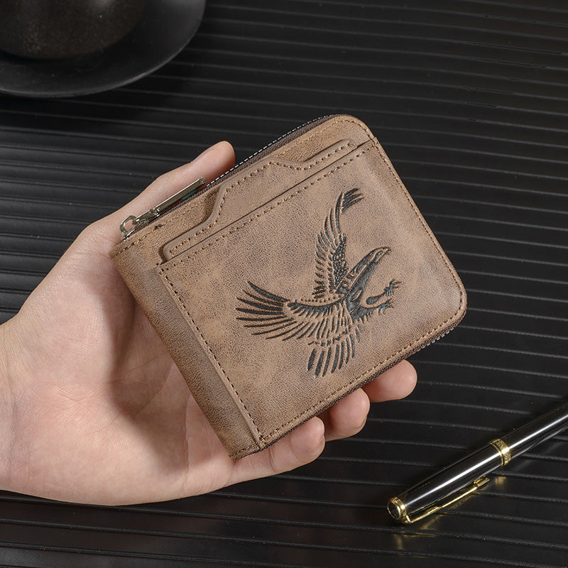 🔥Herrenbrieftasche mit Adlerprägung –🦅Luxusartikel für jeden Mann!🏆
