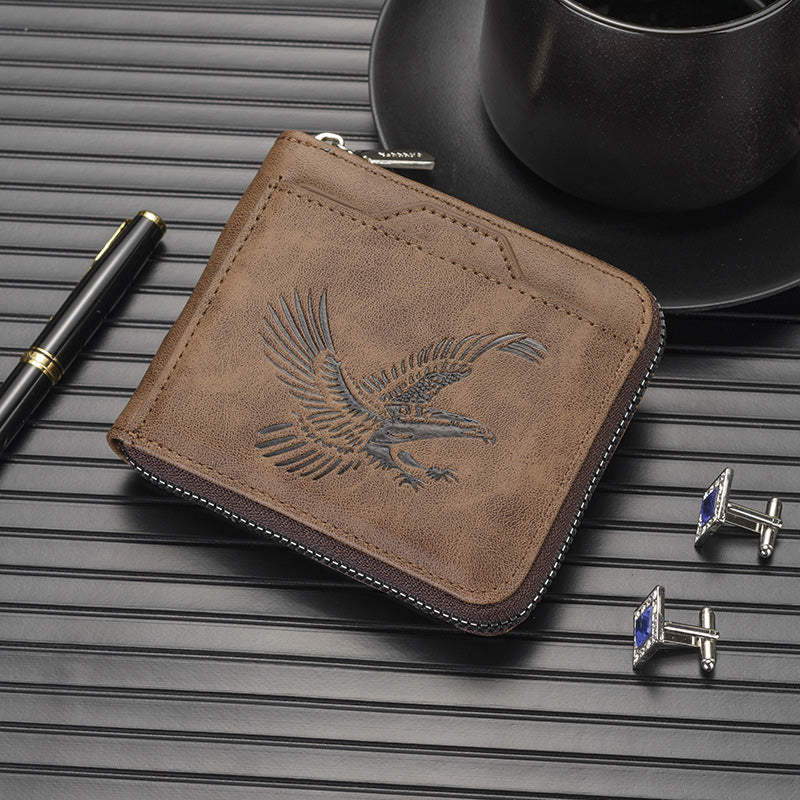 🔥Herrenbrieftasche mit Adlerprägung –🦅Luxusartikel für jeden Mann!🏆