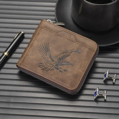 🔥Herrenbrieftasche mit Adlerprägung –🦅Luxusartikel für jeden Mann!🏆