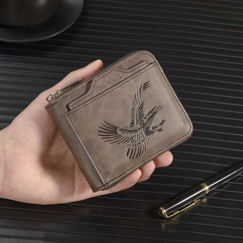 🔥Herrenbrieftasche mit Adlerprägung –🦅Luxusartikel für jeden Mann!🏆