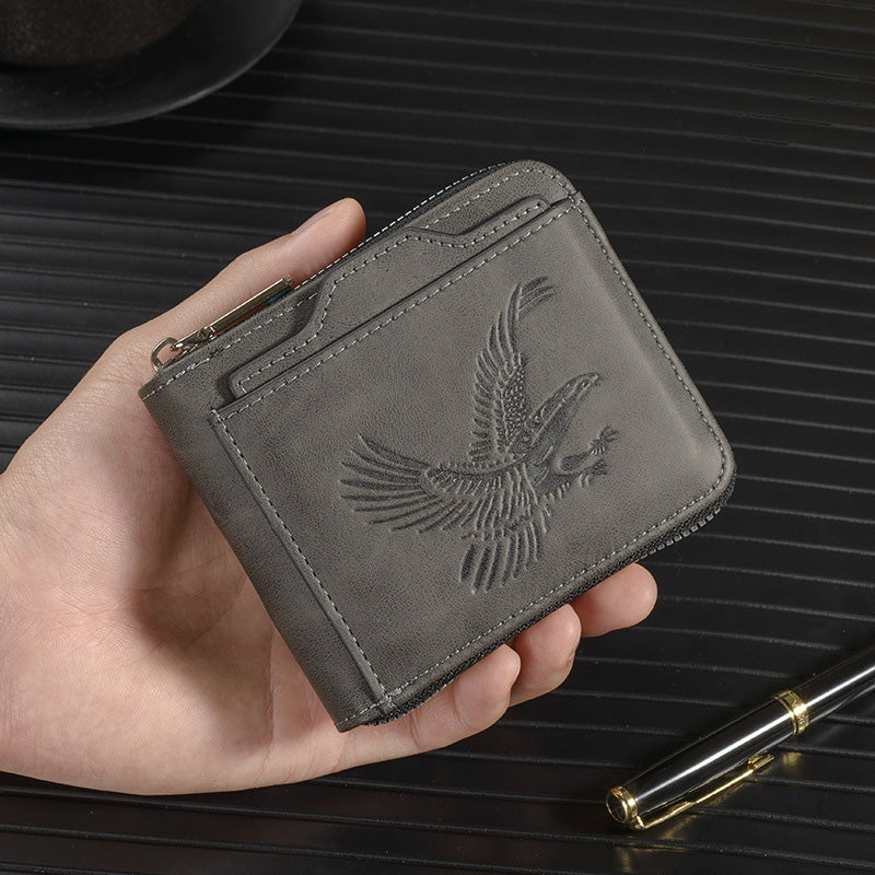 🔥Herrenbrieftasche mit Adlerprägung –🦅Luxusartikel für jeden Mann!🏆